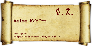 Veiss Kürt névjegykártya